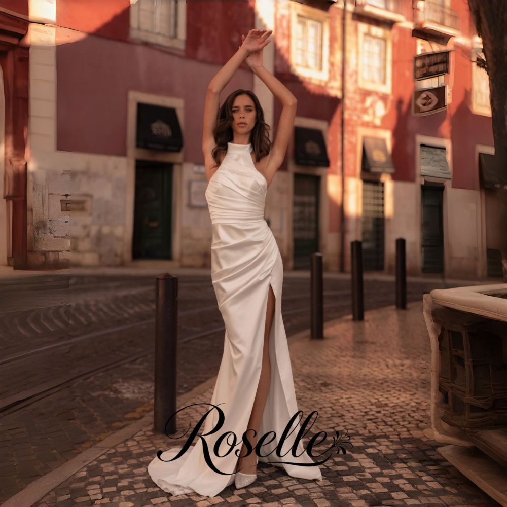 Wedding Qw - ROSELLE Halter Kolsuz Deniz Kızı Şık