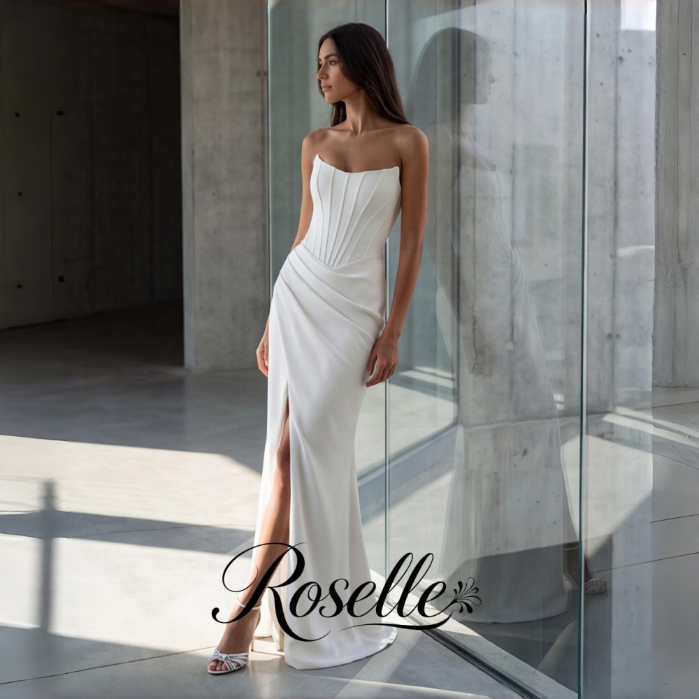 Wedding Qw - ROSELLE Deniz Kızı Basit Zarif Gelinlik
