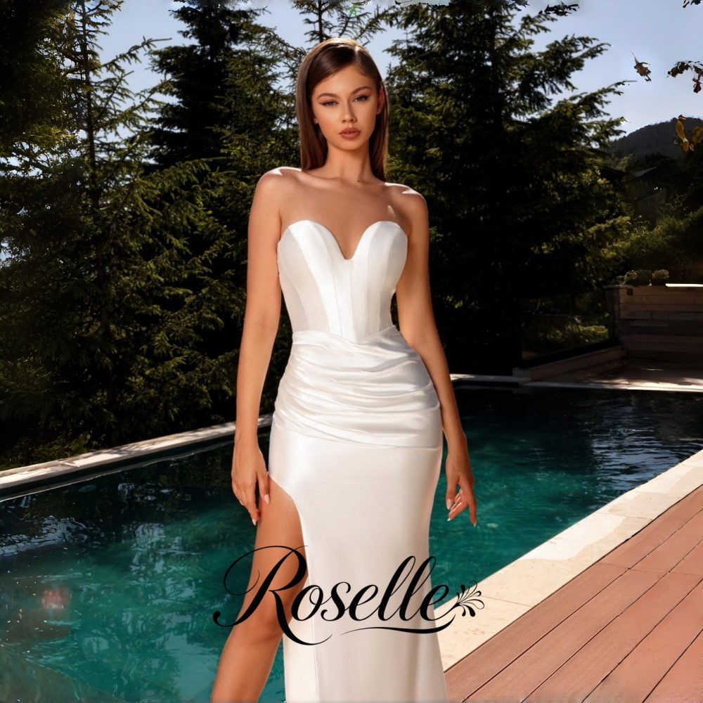 Wedding Qw - ROSELLE Zarif Kılıf Gelinlik Sweetheart Yüksek