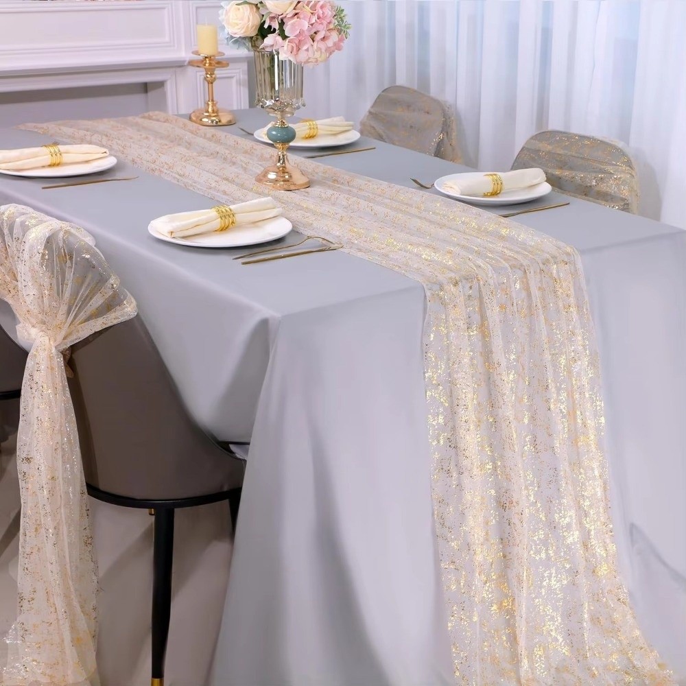 Altın Pullu Simli Sıcak Baskıl - Table Runner Sequin incelemesi ve fiyatı