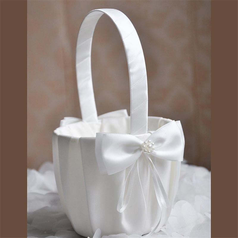 Beyaz Çiçek Kız Sepeti İnci Ba - Wedding Hampers incelemesi ve fiyatı