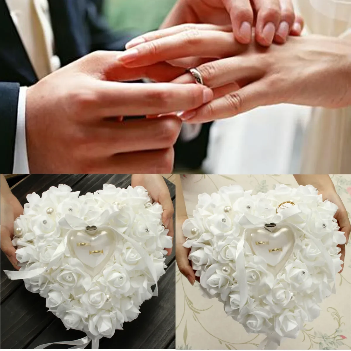 Beyaz Yüzük Taşıyıcı Yastık Ya - Ring Bearer Pillow incelemesi ve fiyatı