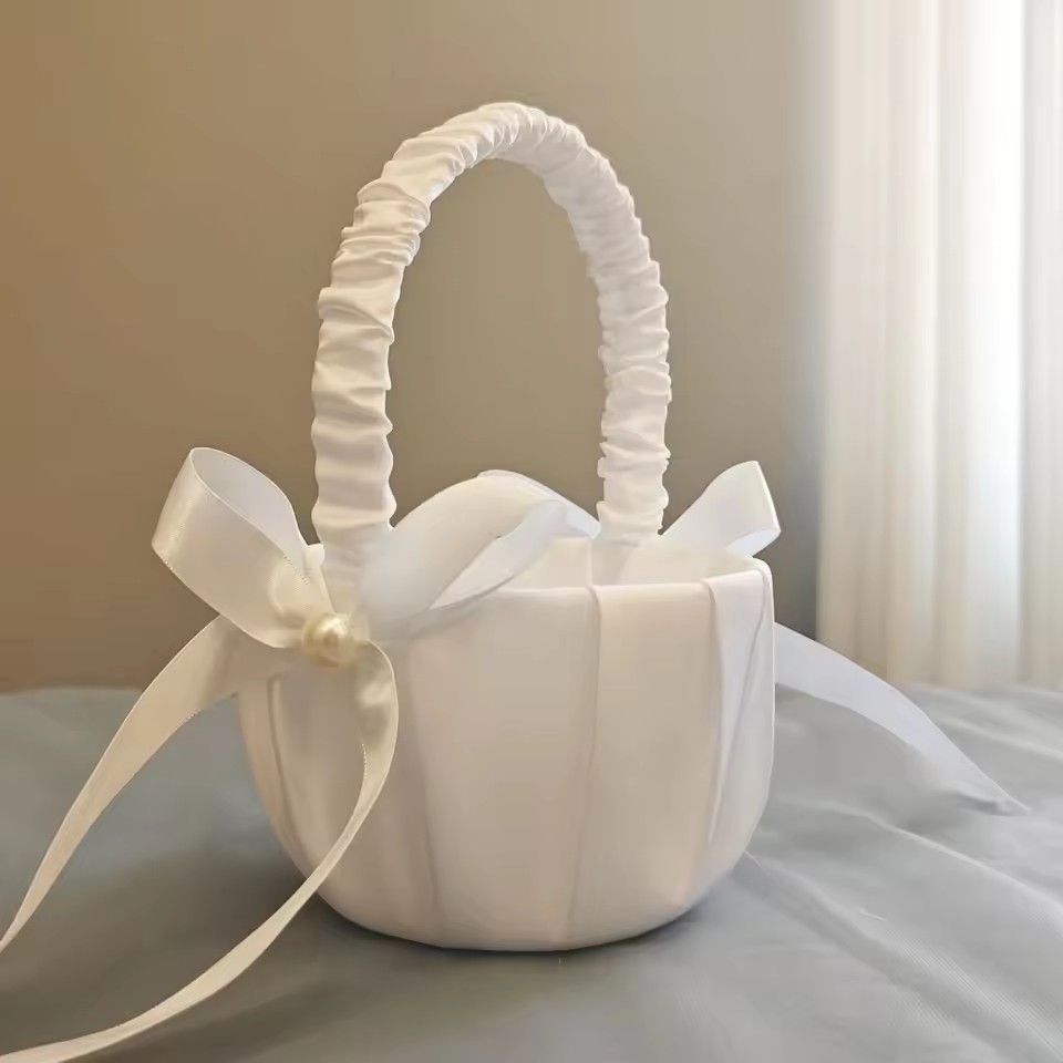 Düğün Beyaz Saten Fiyonk Çiçek - Wedding Hampers incelemesi ve fiyatı
