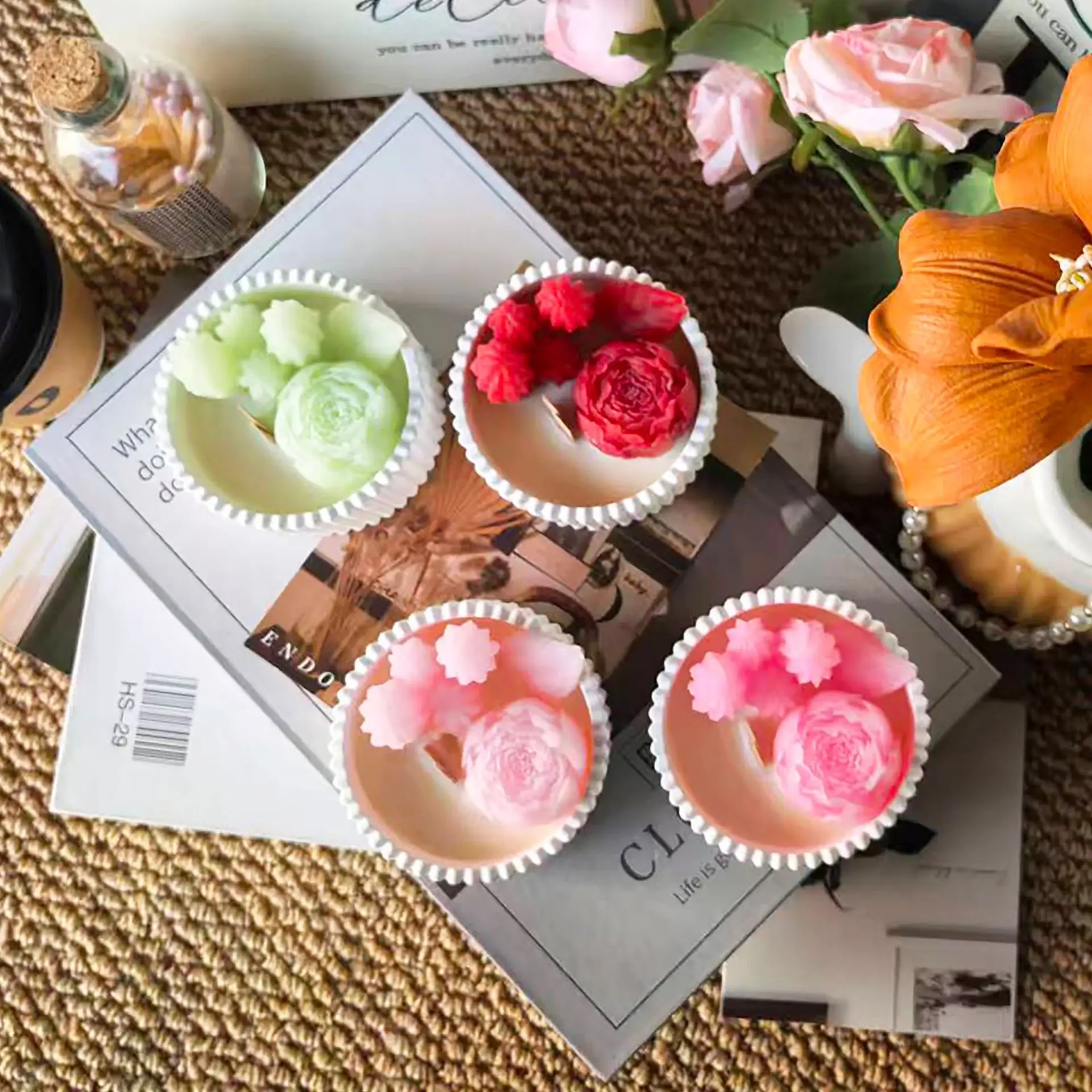 2 adet Çiçekli Gül Kupa Kokulu - Wedding Souvenir incelemesi ve fiyatı