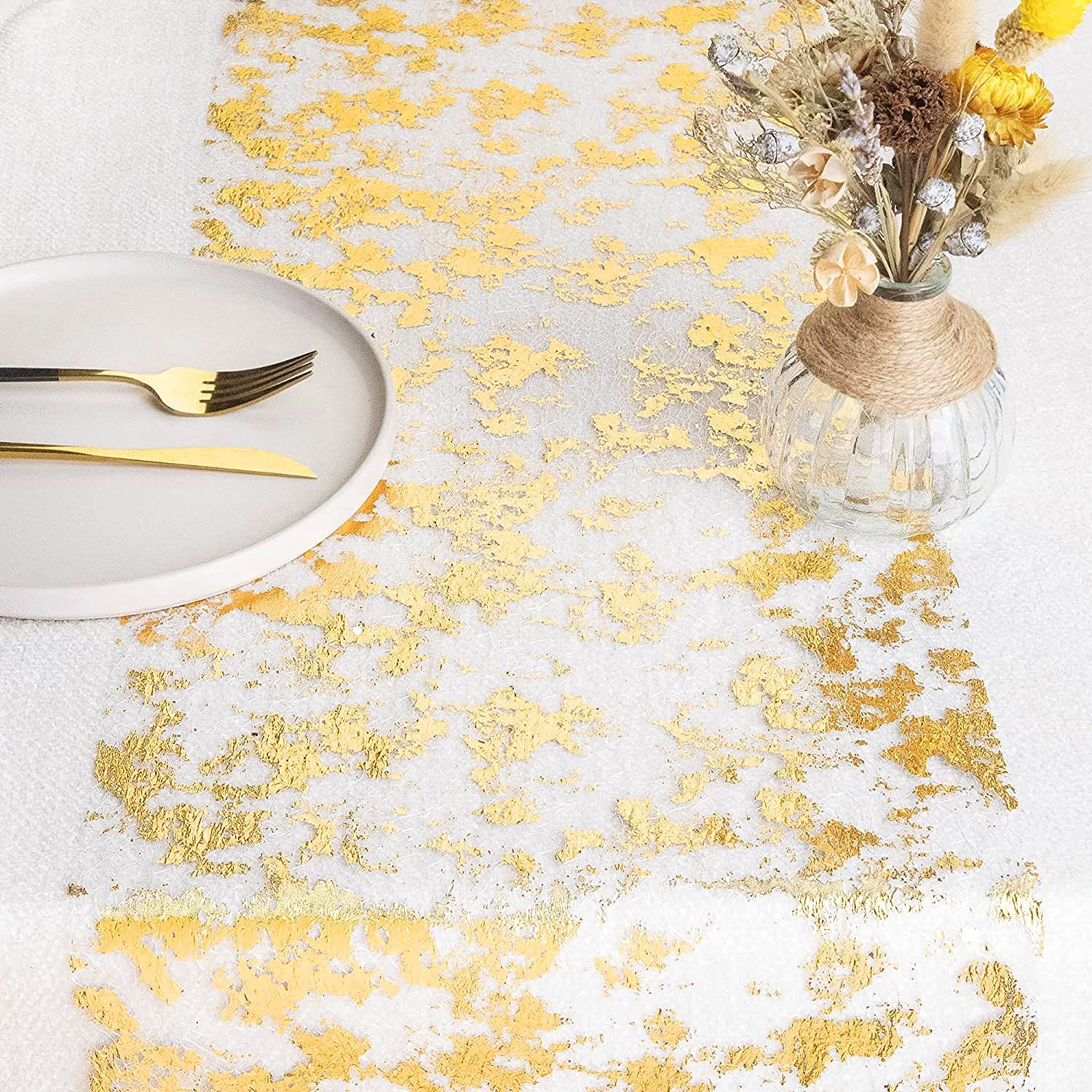 Sparkle metalik altın ince mas - Table Runner Sequin incelemesi ve fiyatı