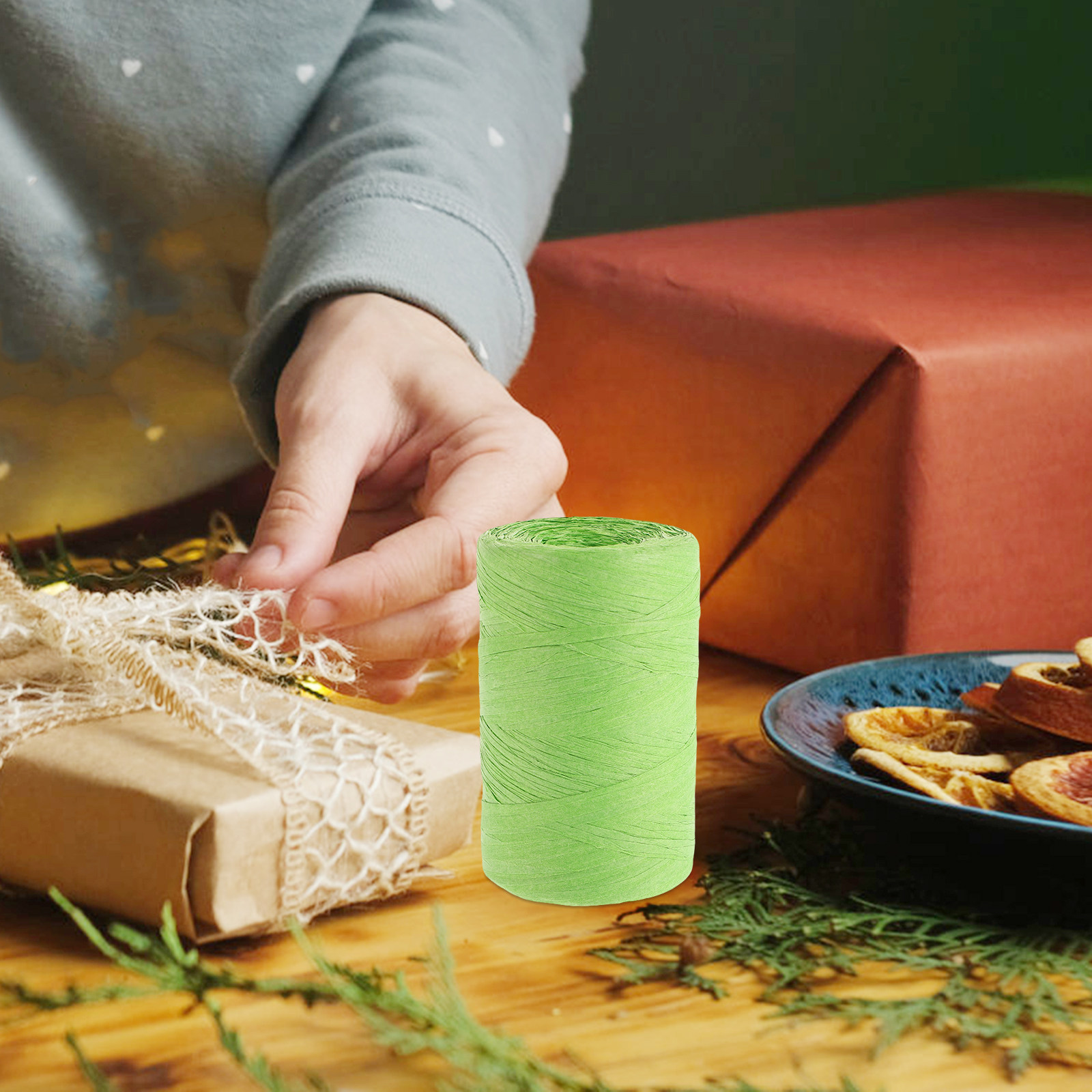 Düz Rafya Kağıt İpi, Renkli Am - Papercraft Supply Ribbon incelemesi ve fiyatı