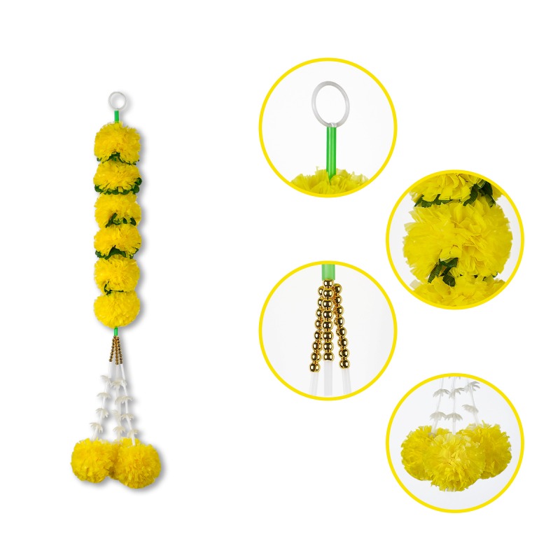 Kadife çiçeği çiçekli ışık zin - Indian Wedding Decor Supply incelemesi ve fiyatı