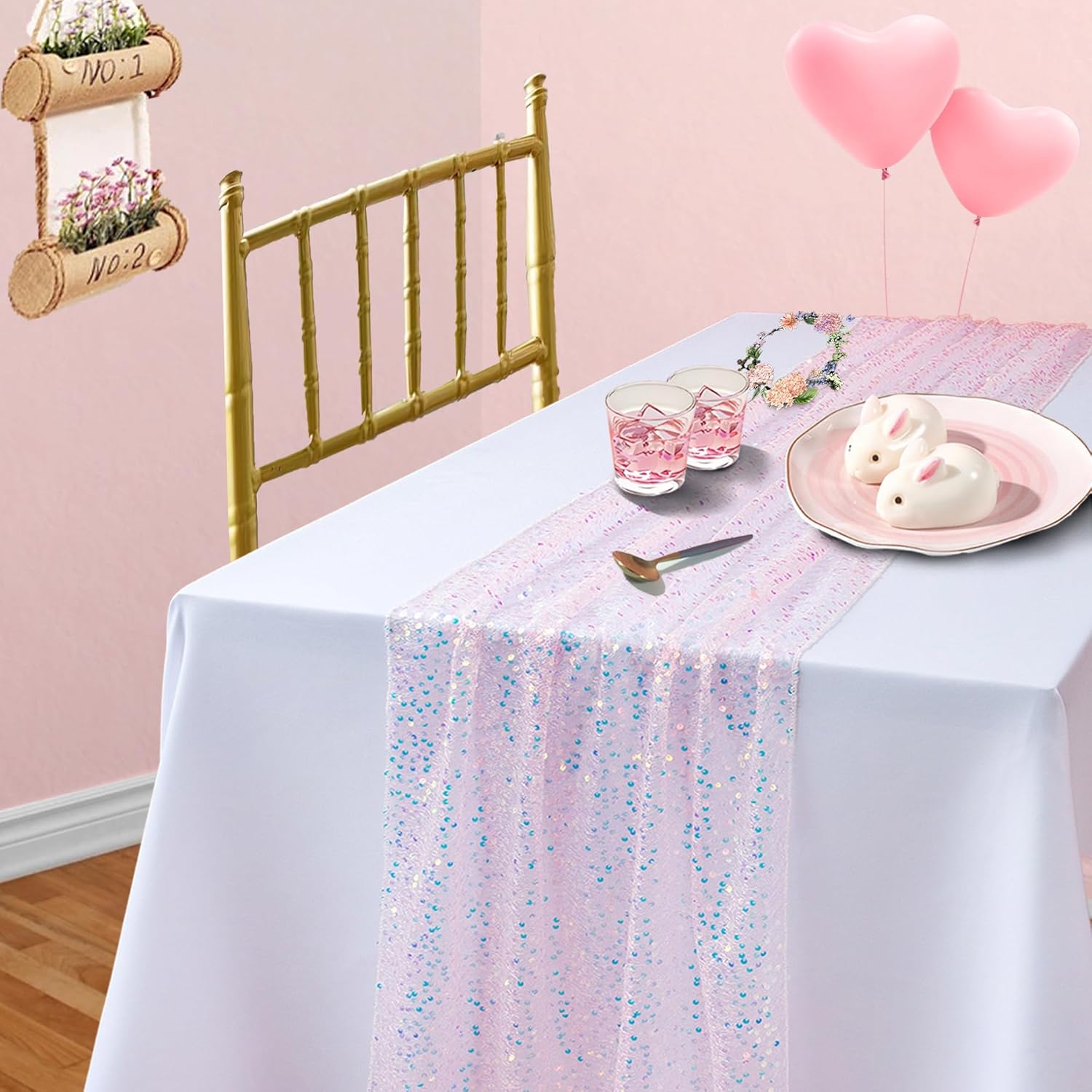 Glitter Yanardöner Payet Masa  - Table Runner Sequin incelemesi ve fiyatı