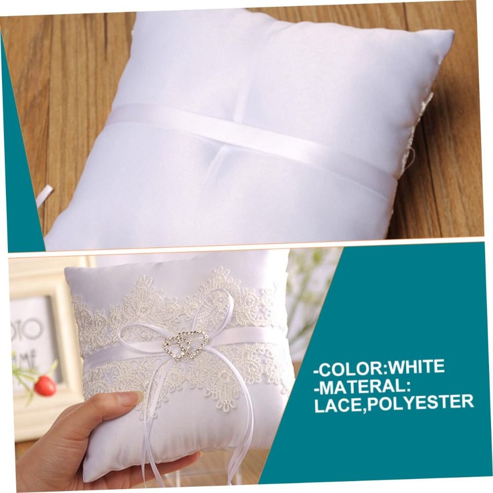 Beyaz Dantel Düğün Yüzük Yastı - Ring Bearer Pillow incelemesi ve fiyatı