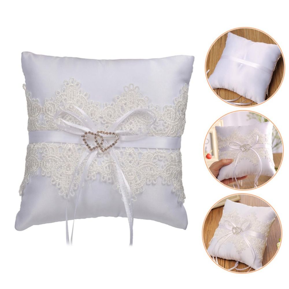 Beyaz Dantel Düğün Yüzük Yastı - Ring Bearer Pillow incelemesi ve fiyatı