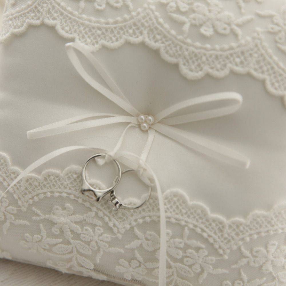 Beyaz Dantel Düğün Yüzük Yastı - Ring Bearer Pillow incelemesi ve fiyatı